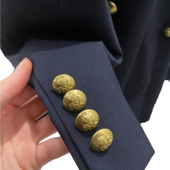 Ralph Lauren Navy Double-Breasted Blazer with Gold Buttons - Picture 9 of 15